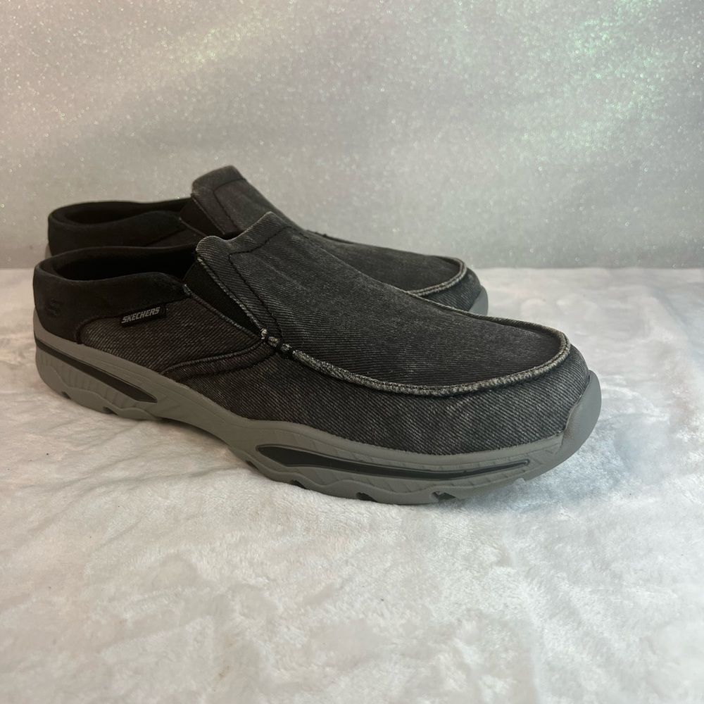 Grey black slip-on Skechers size 12 men